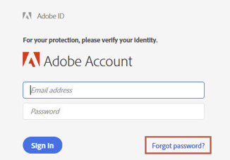 adobe acrobat forgot password