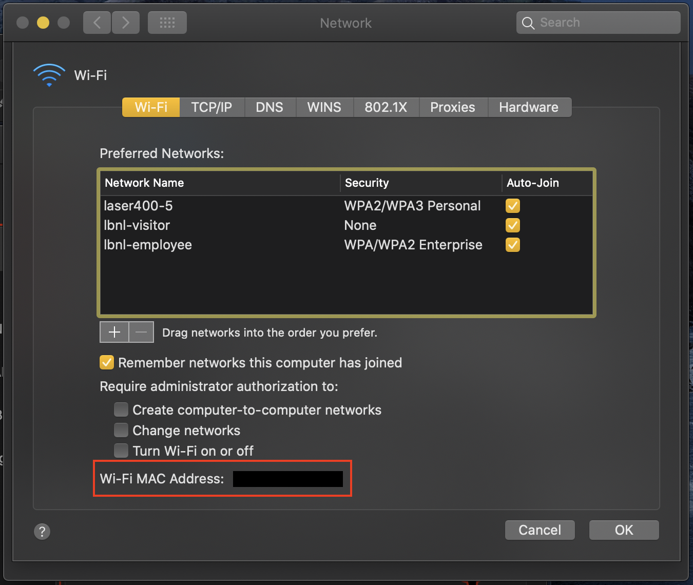 berkeley mac ethernet connection